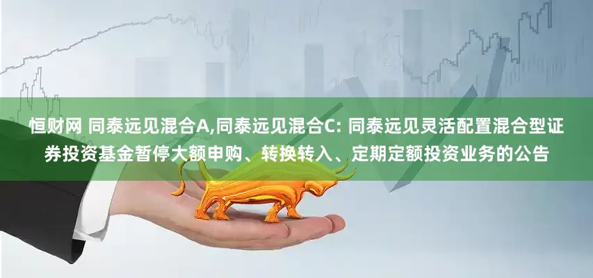 恒财网 同泰远见混合A,同泰远见混合C: 同泰远见灵活配置混合型证券投资基金暂停大额申购、转换转入、定期定额投资业务的公告