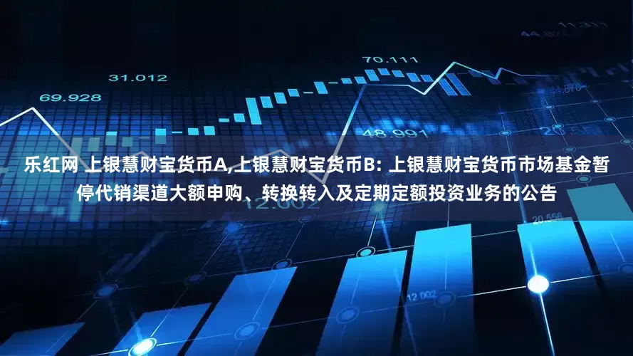 乐红网 上银慧财宝货币A,上银慧财宝货币B: 上银慧财宝货币市场基金暂停代销渠道大额申购、转换转入及定期定额投资业务的公告