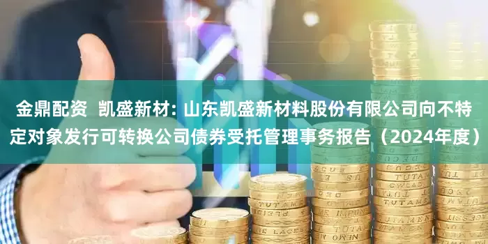 金鼎配资  凯盛新材: 山东凯盛新材料股份有限公司向不特定对象发行可转换公司债券受托管理事务报告（2024年度）